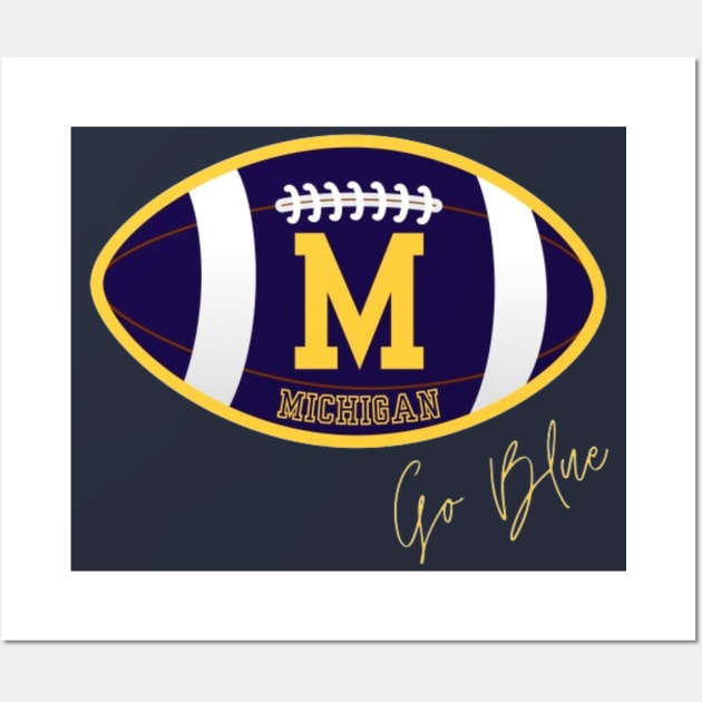 Michigan Wolverines Go Blue Wall Art by Alexander S.